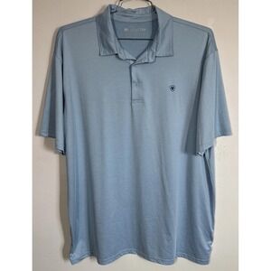 Ariat Tek Short Sleeve Performance Polo Shirt Men's XL Light Blue Golf Sports